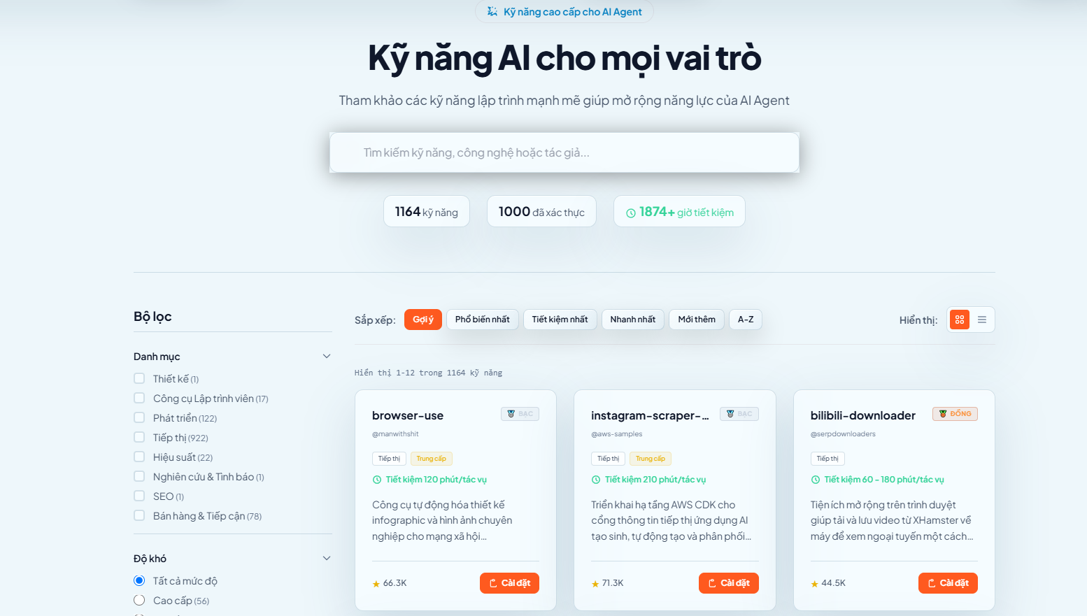 Thư viện kỹ năng AI Preview